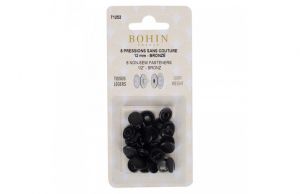 Boutons pression sans couture - 12 mm - Bronz - BOHIN 71252
