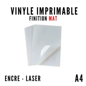 PAPIER VINYLE IMPRIMABLE - LASER A4