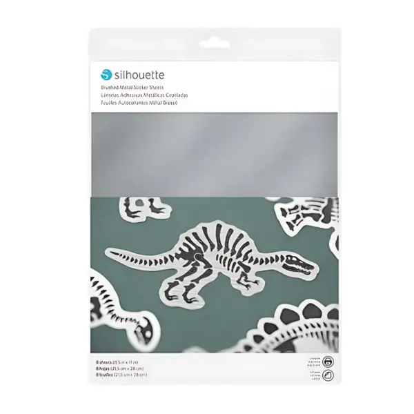 PAPIER ADHESIF IMPRIMABLE - METAL BROSSE