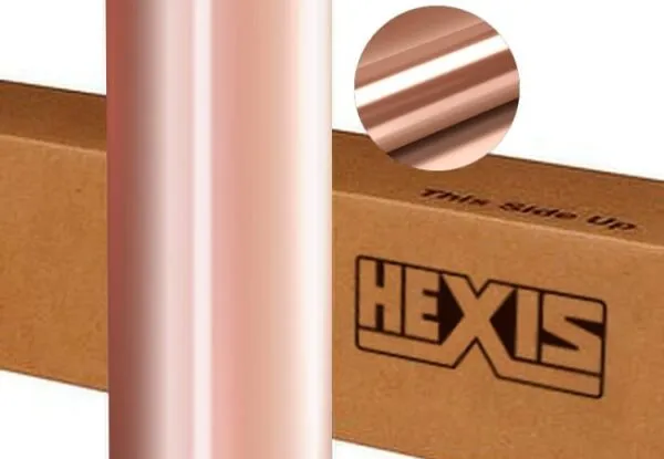 Vinyle métallisé OR ROSE - HEXIS au MÈTRE