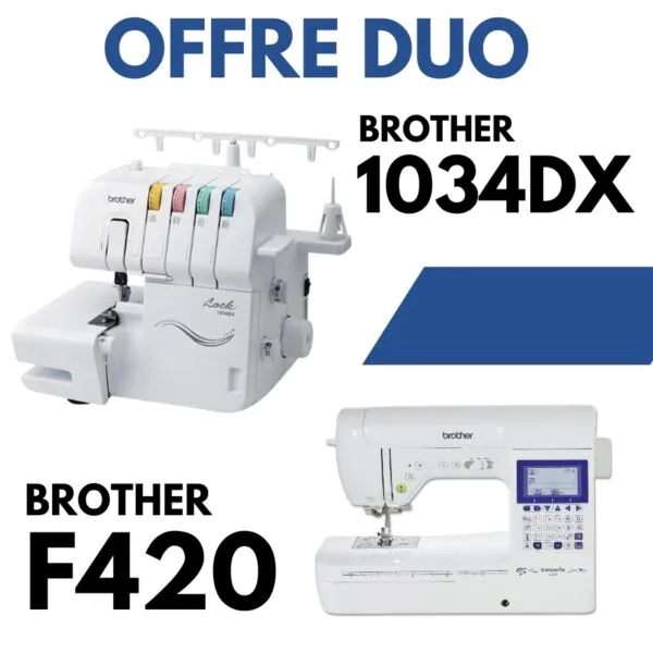OFFRE DUO BROTHER F420 + BROTHER 1034DX